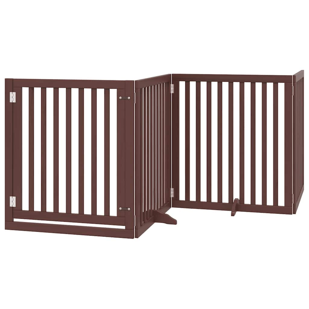 Cancello Cani Porta Pieghevole Marrone 6 Pannelli 480cm Pioppo — miniatura 3 di 11