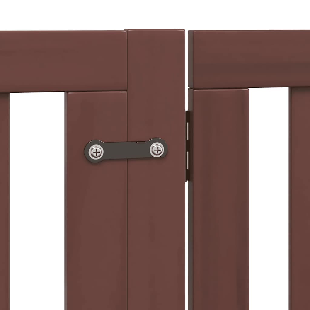 Cancello Cani Porta Pieghevole Marrone 6 Pannelli 480cm Pioppo — miniatura 6 di 11