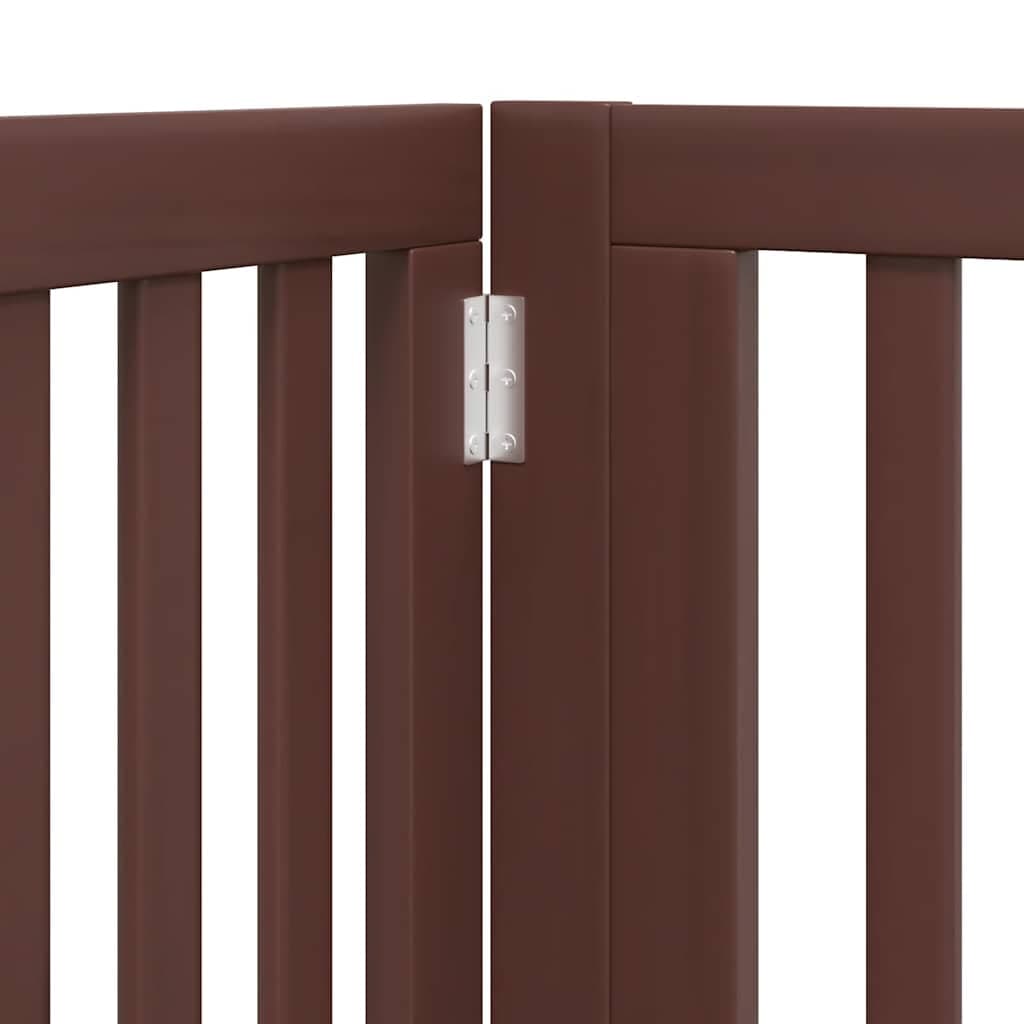 Cancello Cani Porta Pieghevole Marrone 6 Pannelli 480cm Pioppo — miniatura 7 di 11