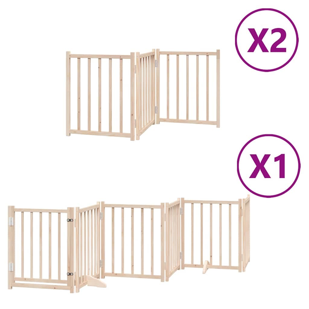 Cancello per Cani Porta Pieghevole 12 Pannelli 600 cm in Pioppo — miniatura 2 di 11