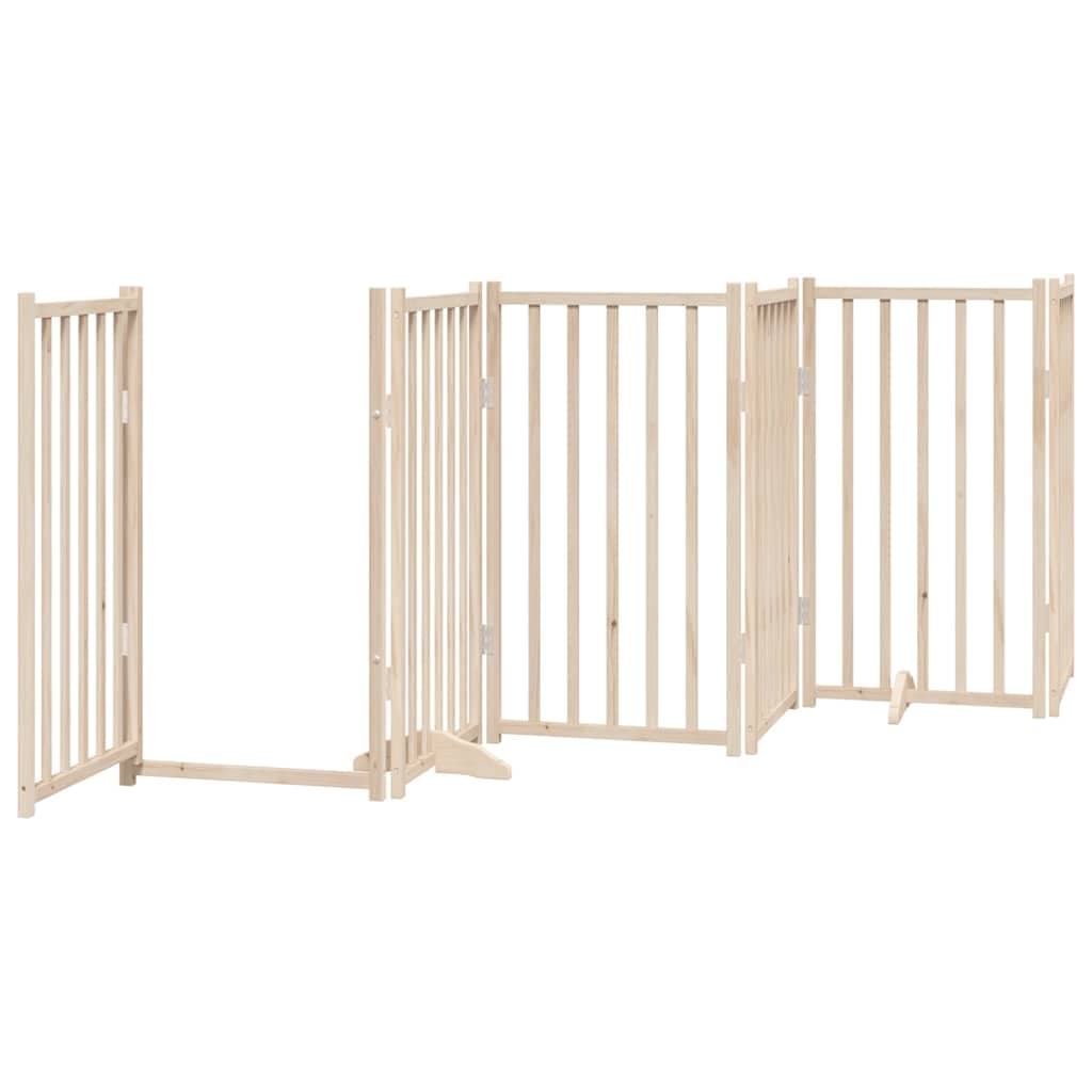 Cancello per Cani Porta Pieghevole 12 Pannelli 600 cm in Pioppo — miniatura 4 di 11