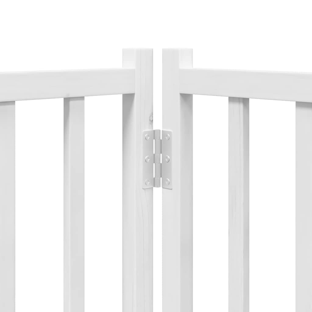 Cancello Cani Porta Pieghevole Bianco 15 Pannelli 750 cm Pioppo — miniatura 8 di 11