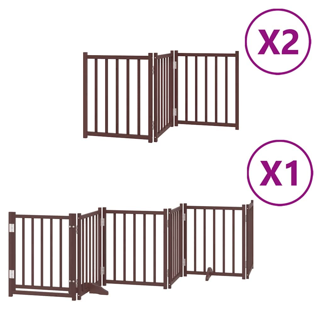 Cancello Cani Porta Pieghevole Marrone 12 Pannelli 600cm Pioppo — miniatura 2 di 11