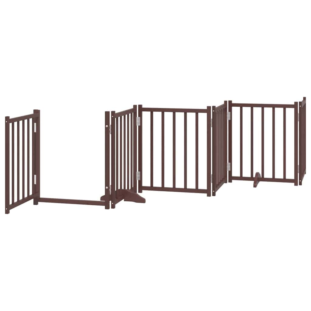 Cancello Cani Porta Pieghevole Marrone 12 Pannelli 600cm Pioppo — miniatura 4 di 11
