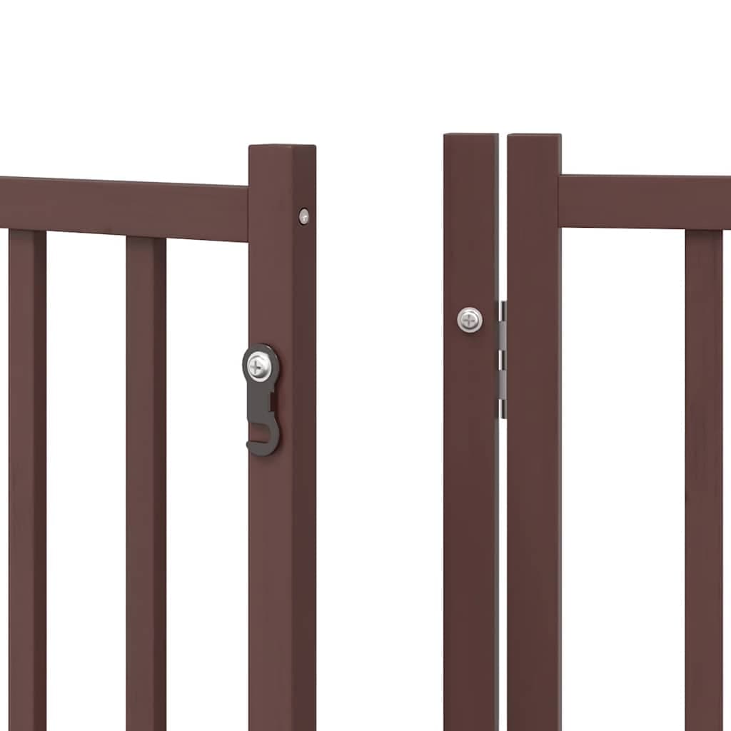 Cancello Cani Porta Pieghevole Marrone 12 Pannelli 600cm Pioppo — miniatura 9 di 11
