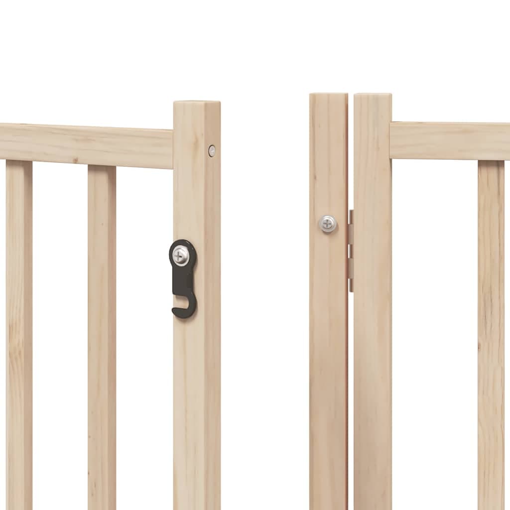 Cancello per Cani Pieghevole 6 Pannelli 480 cm Legno di Pioppo — miniatura 9 di 11