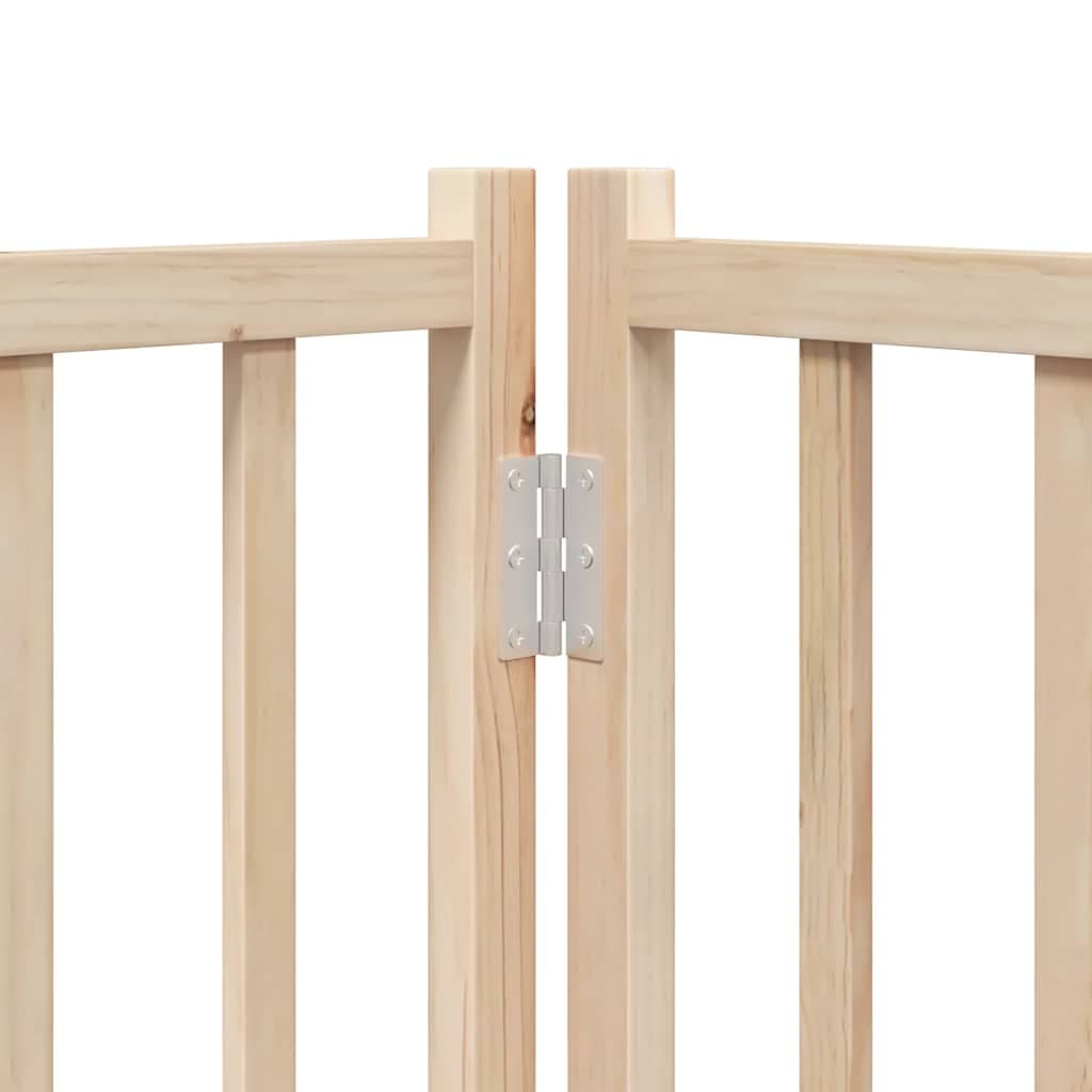 Cancello per Cani Porta Pieghevole 8 Pannelli 640 cm in Pioppo — miniatura 8 di 11
