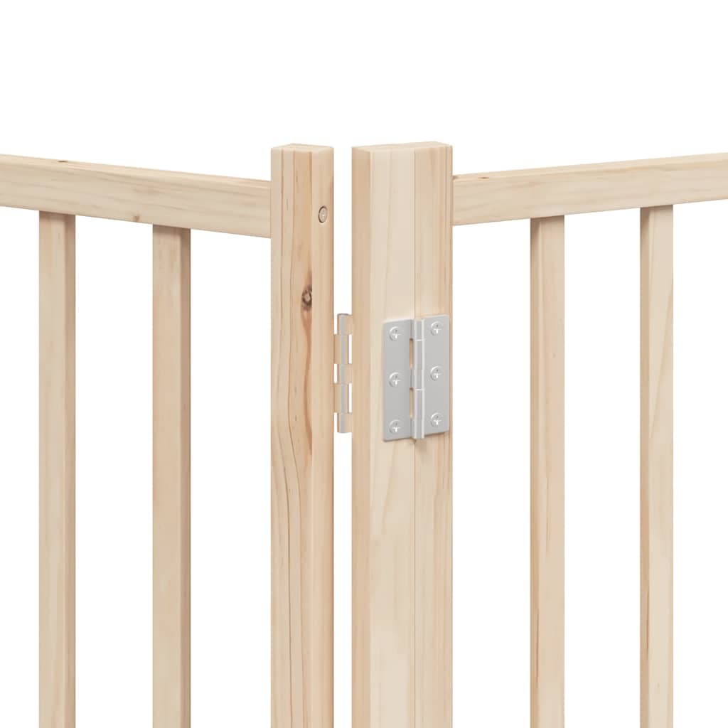 Cancello per Cani Porta Pieghevole 10 Pannelli 800 cm in Pioppo — miniatura 10 di 11