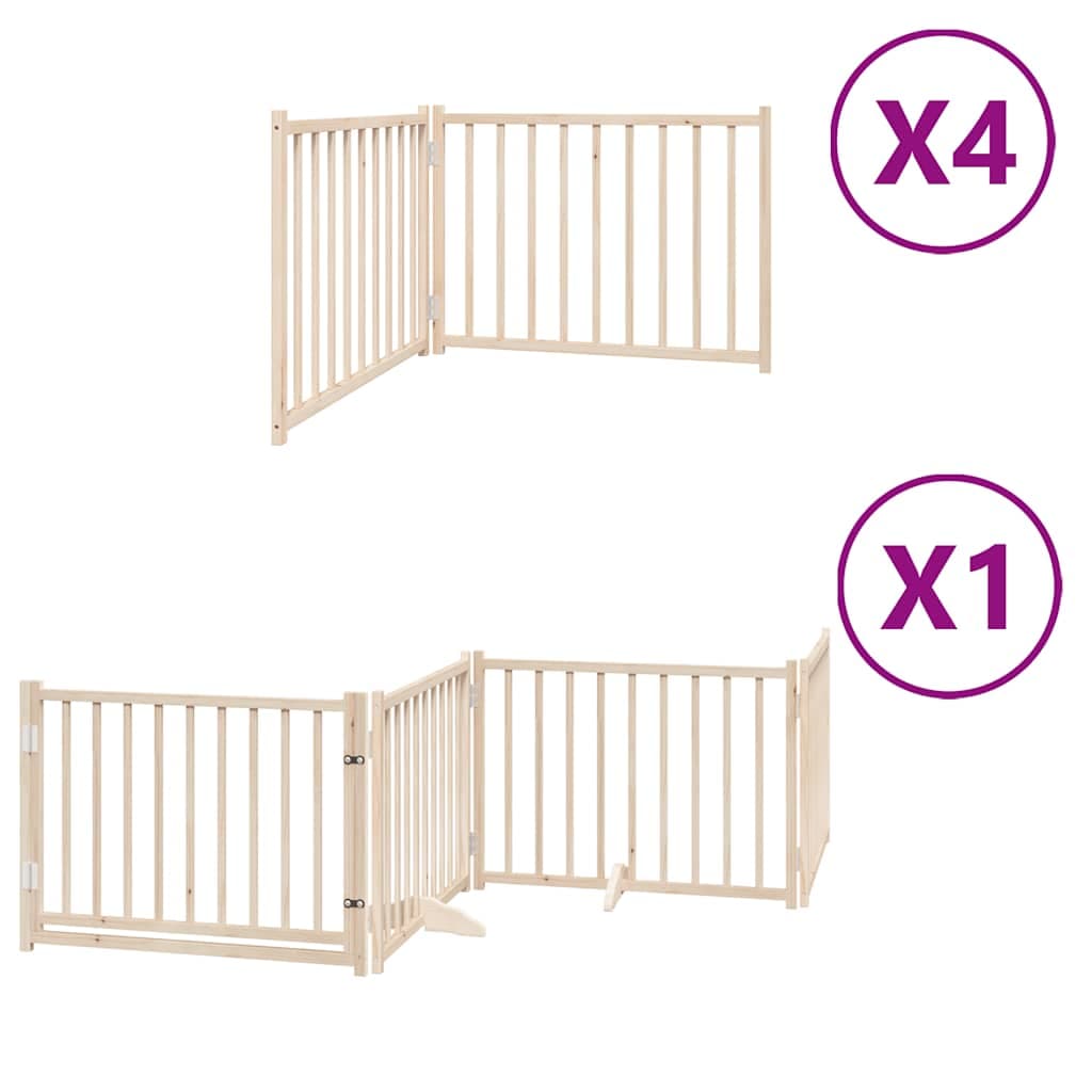 Cancello per Cani Porta Pieghevole 12 Pannelli 960 cm in Pioppo — miniatura 2 di 11