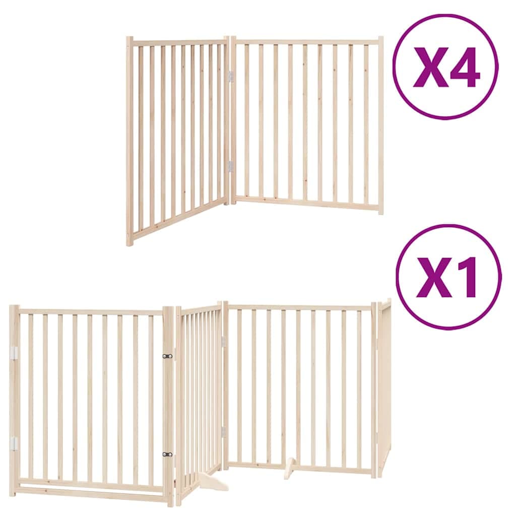 Cancello per Cani Porta Pieghevole 12 Pannelli 960 cm in Pioppo — miniatura 2 di 11