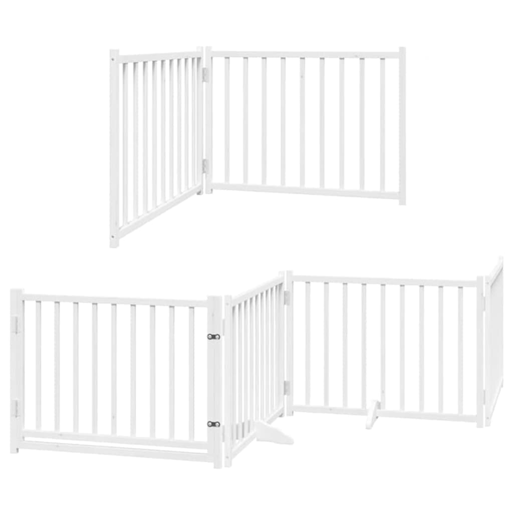 Cancello Cani Porta Pieghevole Bianco 12 Pannelli 960 cm Pioppo — miniatura 3 di 11