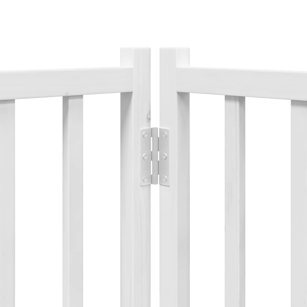 Cancello Cani Porta Pieghevole Bianco 6 Pannelli 480 cm Pioppo — miniatura 8 di 11