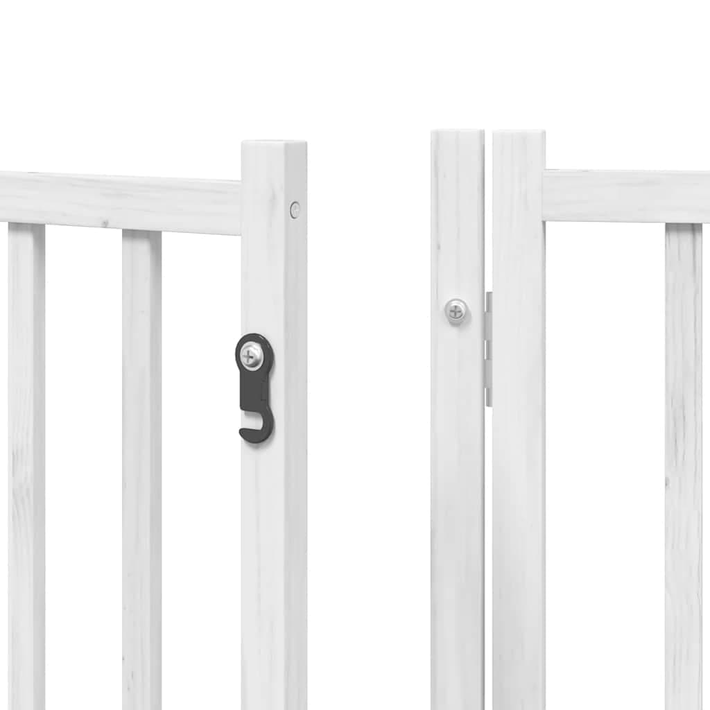Cancello Cani Porta Pieghevole Bianco 12 Pannelli 960 cm Pioppo — foto 9 di 11