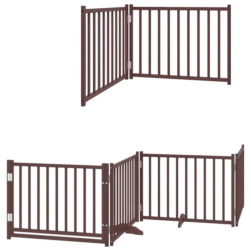 Cancello Cani Porta Pieghevole Marrone 10 Pannelli 800cm Pioppo — miniatura 3 di 11