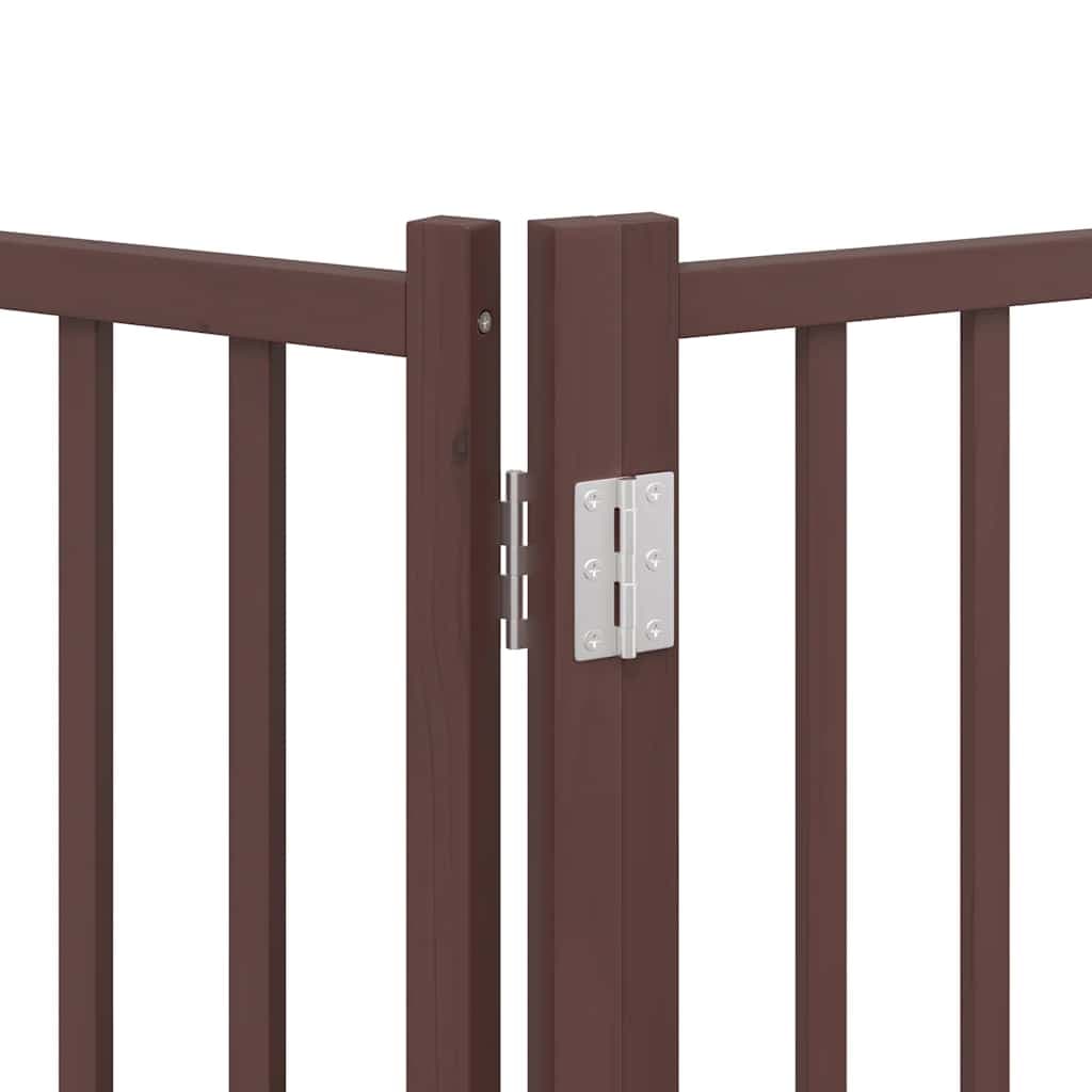 Cancello Cani Porta Pieghevole Marrone 10 Pannelli 800cm Pioppo — miniatura 6 di 11