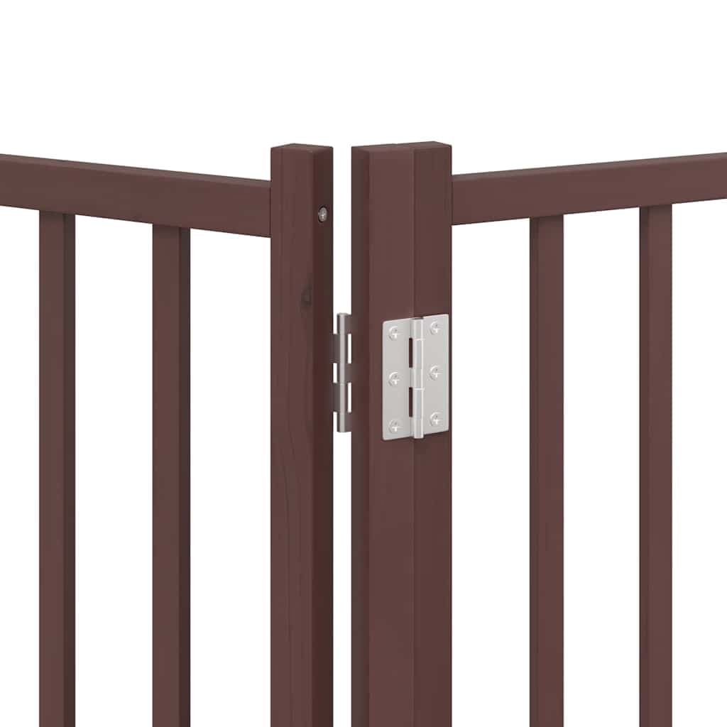 Cancello Cani Porta Pieghevole Marrone 12 Pannelli 960cm Pioppo — foto 10 di 11