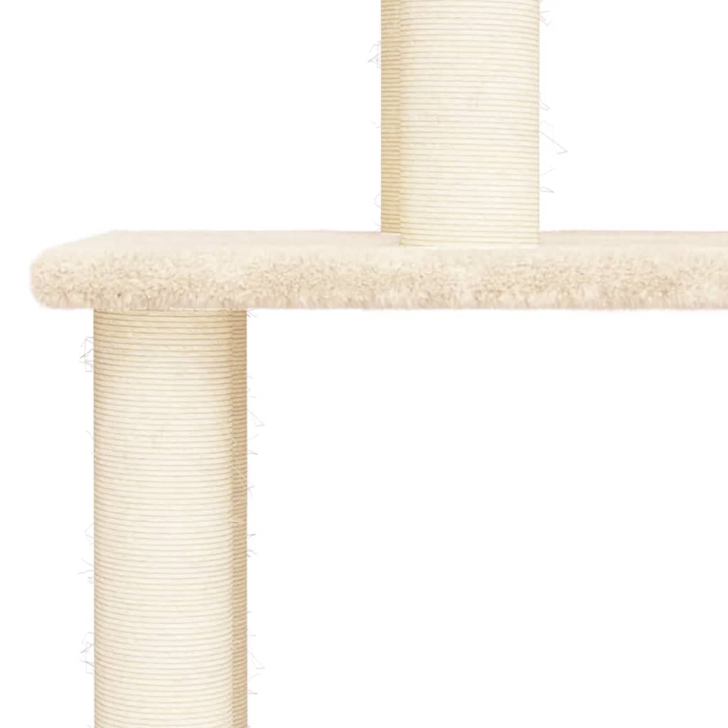 Albero per Gatti con Tiragraffi in Sisal Crema 183 cm — miniatura 4 di 5