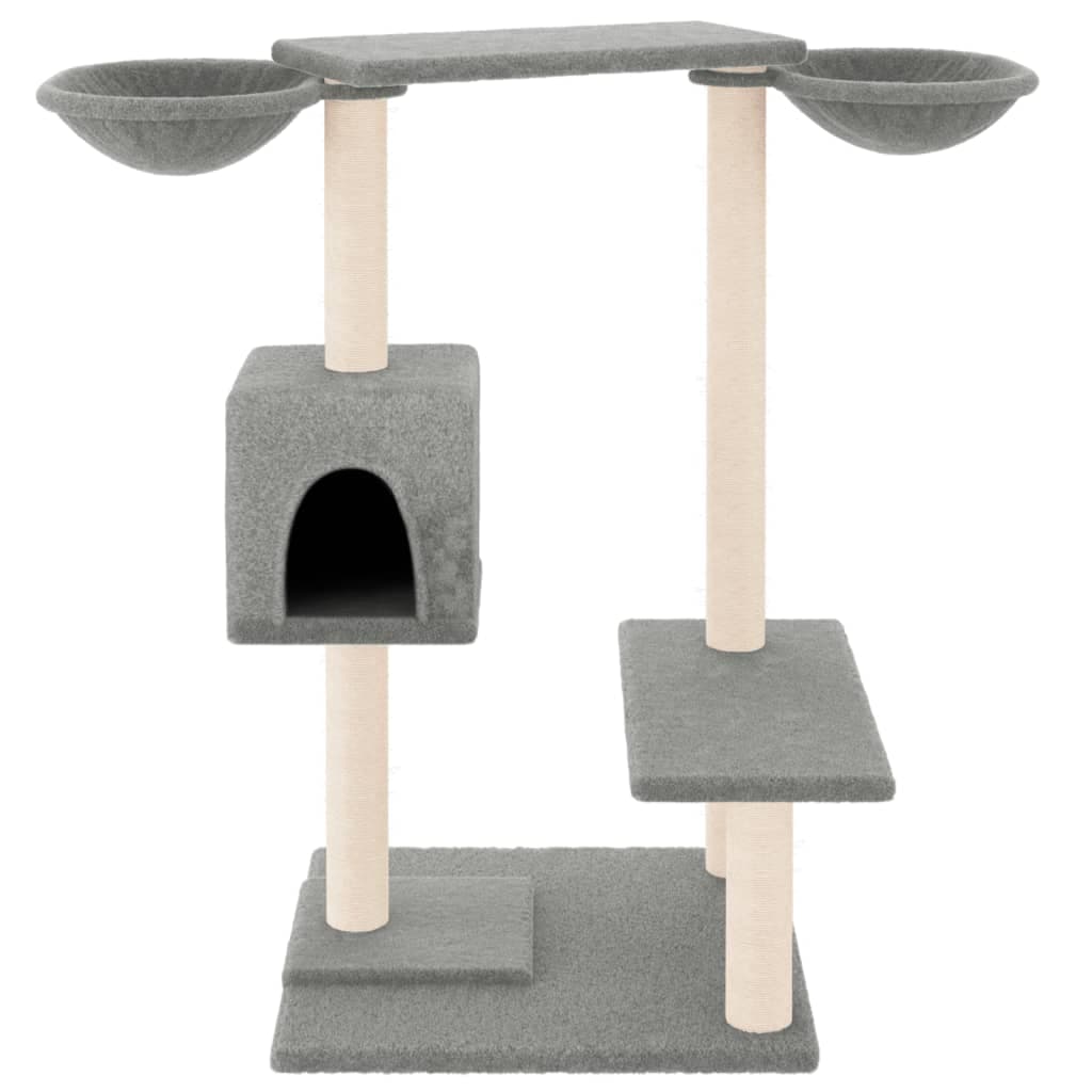 Albero per Gatti con Tiragraffi Grigio Chiaro 82 cm — miniatura 3 di 7