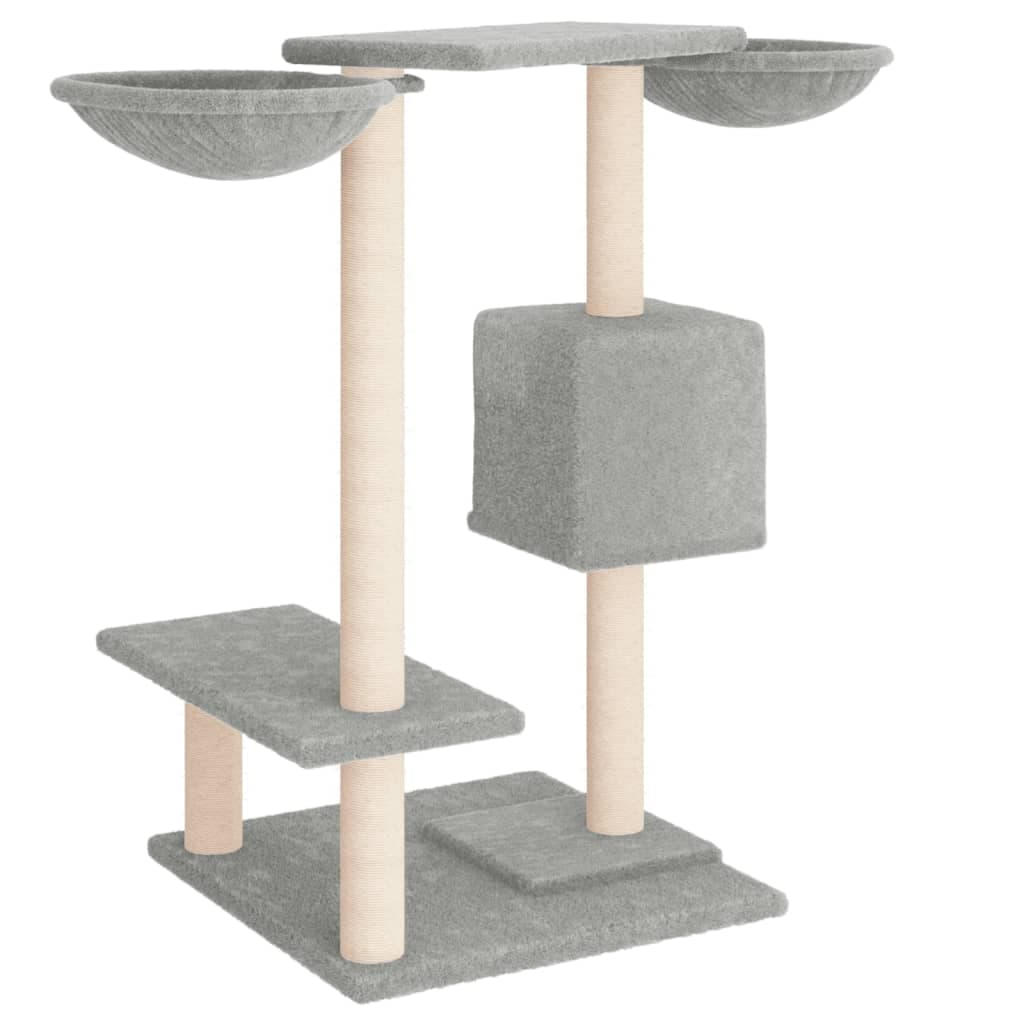 Albero per Gatti con Tiragraffi Grigio Chiaro 82 cm — miniatura 4 di 7