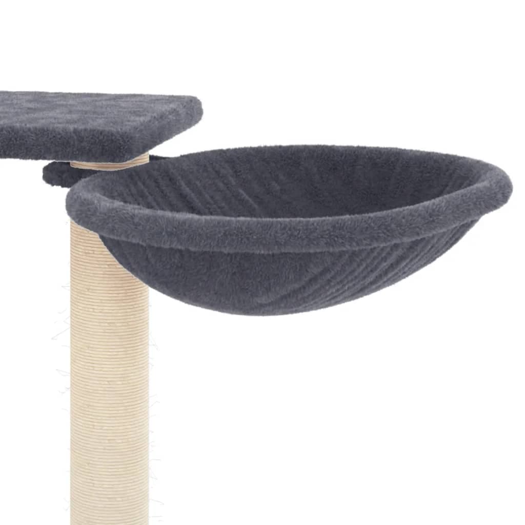 Albero per Gatti con Tiragraffi Grigio Scuro 82 cm — miniatura 6 di 7