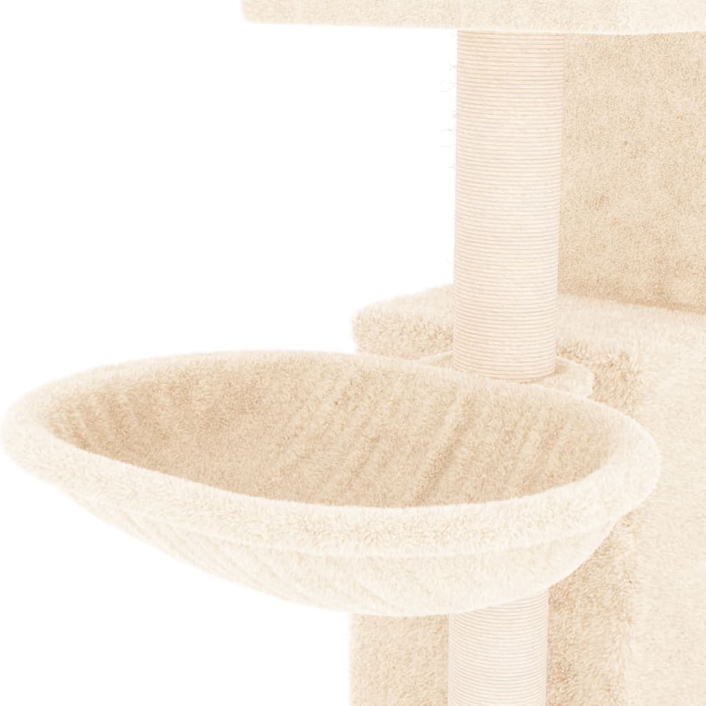 Albero per Gatti con Tiragraffi in Sisal Crema 83 cm — miniatura 6 di 7