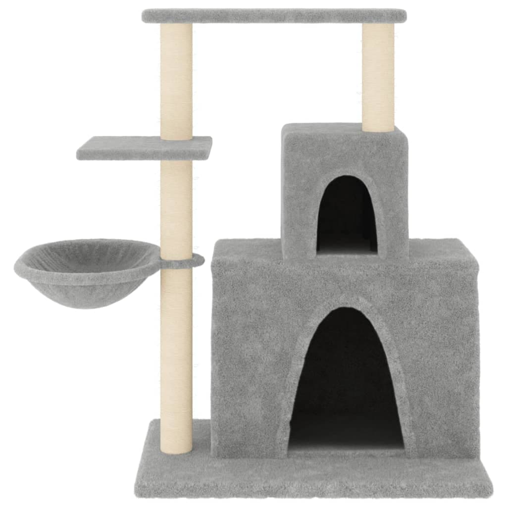 Albero per Gatti con Tiragraffi in Sisal Grigio Chiaro 83 cm — miniatura 3 di 7