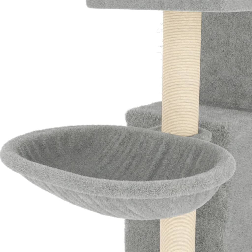 Albero per Gatti con Tiragraffi in Sisal Grigio Chiaro 83 cm — miniatura 6 di 7