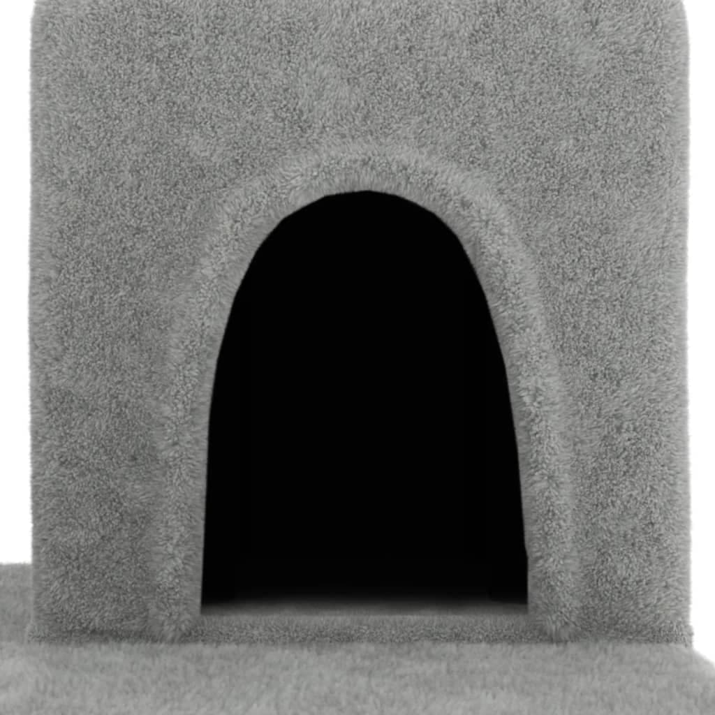 Albero per Gatti con Tiragraffi in Sisal Grigio Chiaro 154 cm — miniatura 5 di 6
