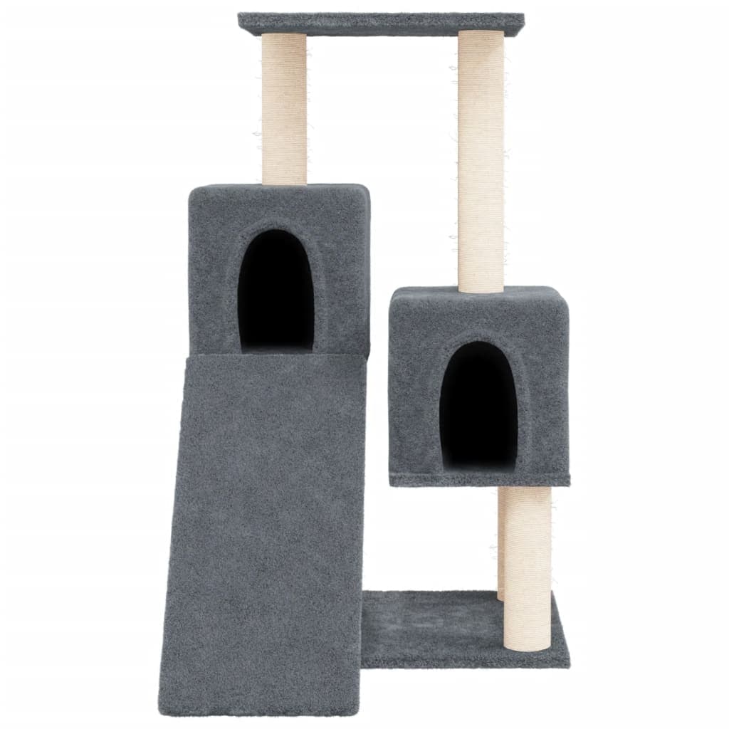 Albero per Gatti con Tiragraffi in Sisal Grigio Scuro 82 cm — miniatura 3 di 6