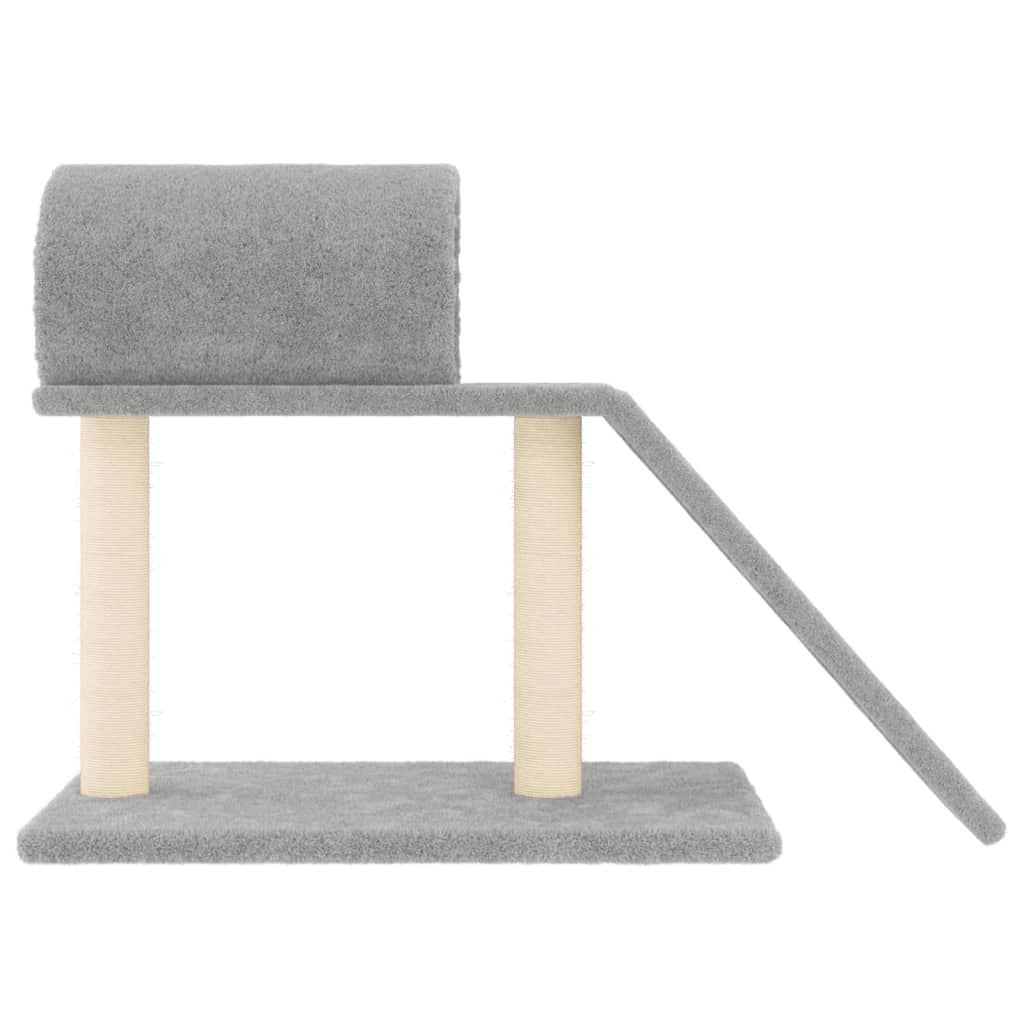 Pali Tiragraffi Gatti Tunnel e Scaletta Grigio Chiaro 55,5 cm — miniatura 3 di 6