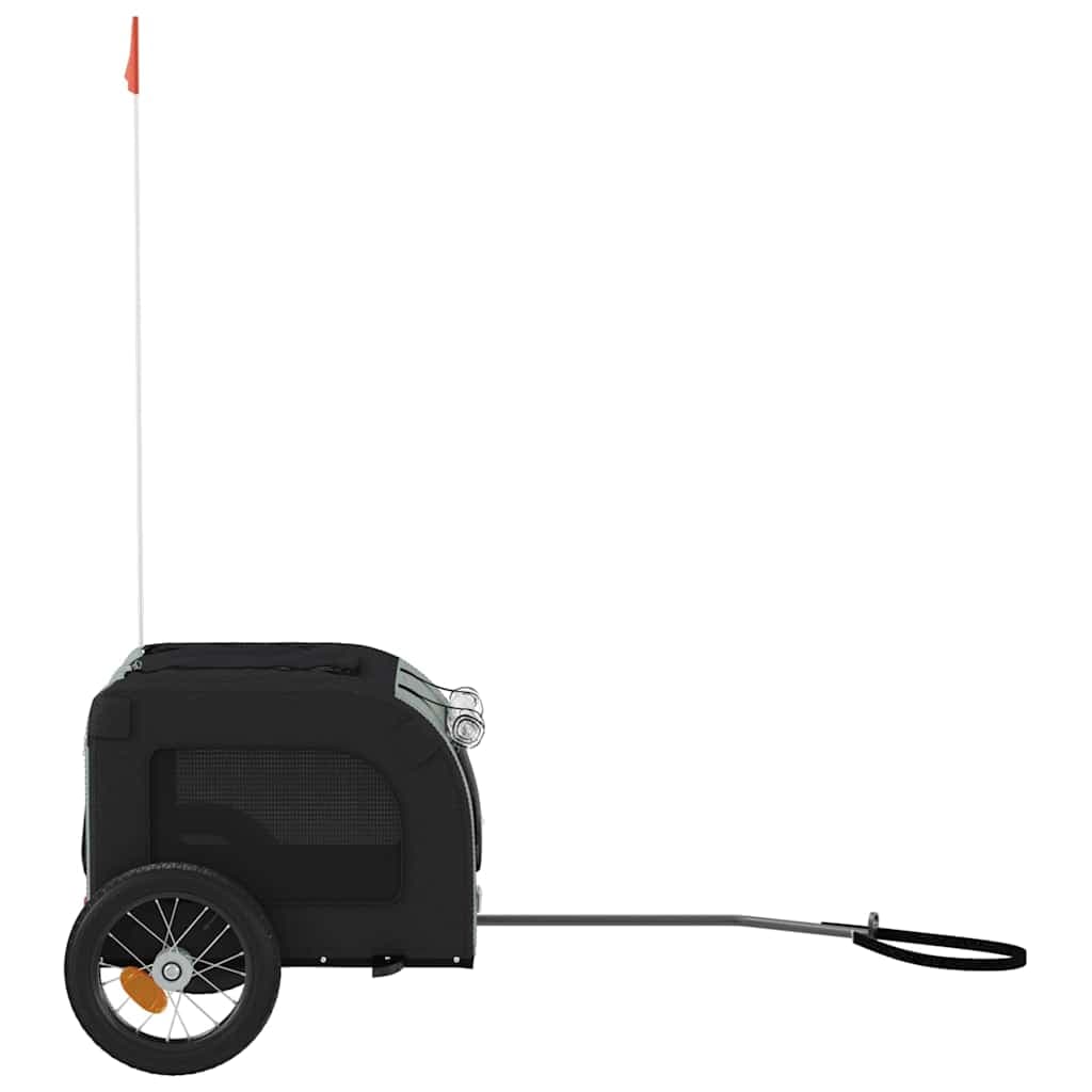 Rimorchio da Bici per Animali Grigio e Nero Oxford e Ferro — miniatura 5 di 12