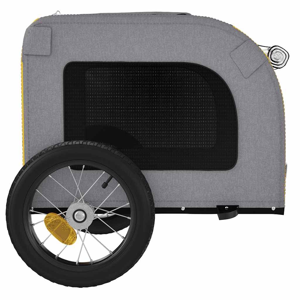 Rimorchio da Bici per Animali Giallo e Grigio Oxford e Ferro — miniatura 6 di 12