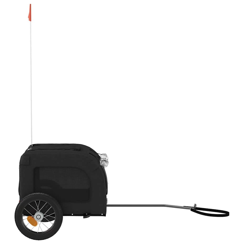 Rimorchio da Bici per Animali Nero Oxford e Ferro — miniatura 5 di 12