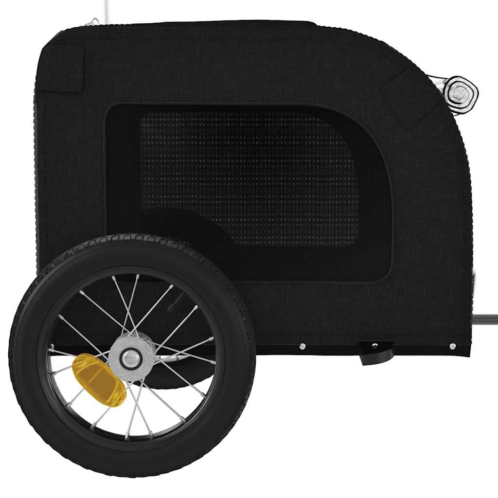 Rimorchio da Bici per Animali Nero Oxford e Ferro — miniatura 6 di 12