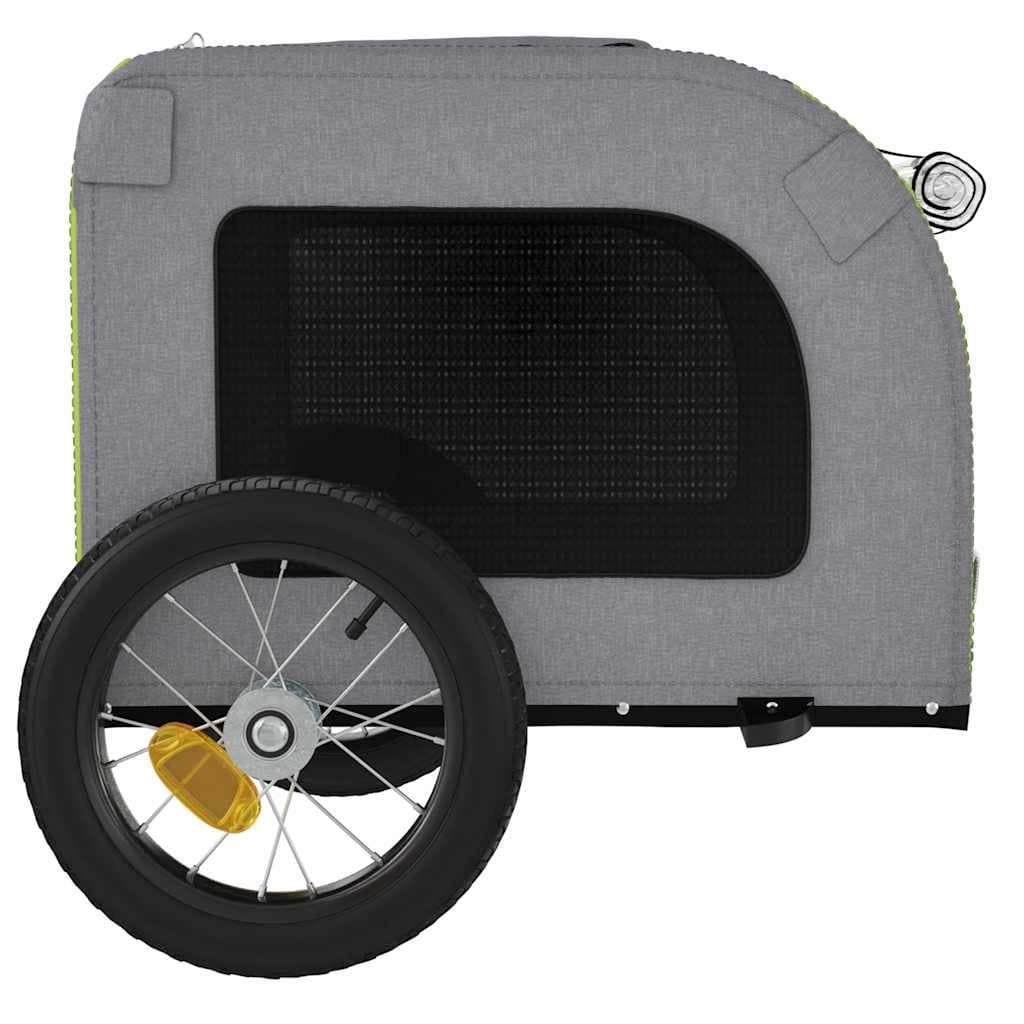 Rimorchio da Bici per Animali Verde e Grigio Oxford e Ferro — miniatura 6 di 12