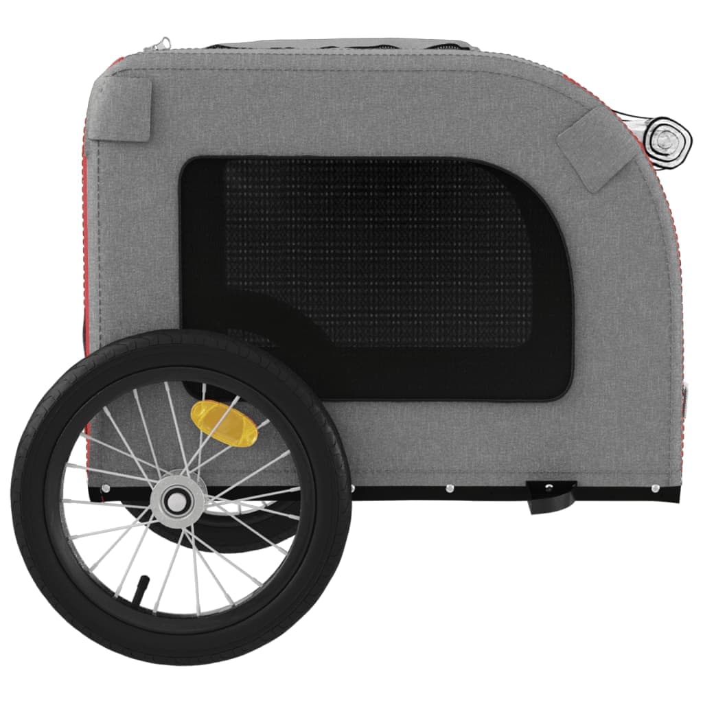 Rimorchio da Bici per Animali Rosso e Grigio Oxford e Ferro — miniatura 6 di 12