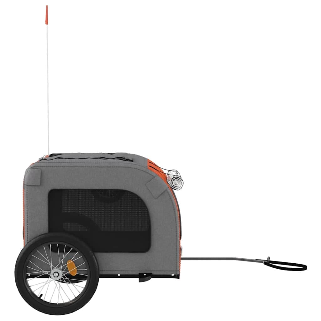 Rimorchio da Bici per Animali Rosso e Grigio Oxford e Ferro — miniatura 5 di 12
