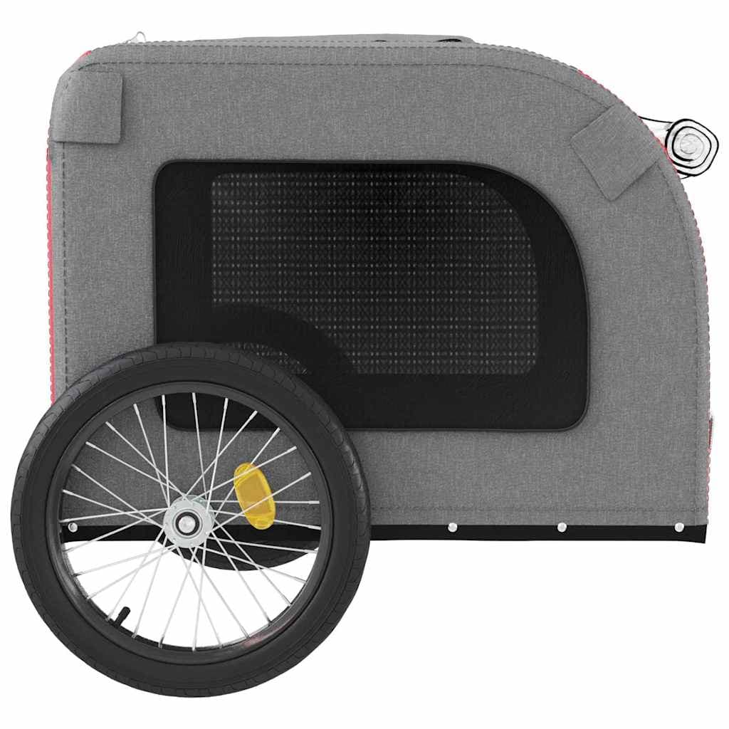 Rimorchio da Bici per Animali Rosso e Grigio Oxford e Ferro — miniatura 6 di 12