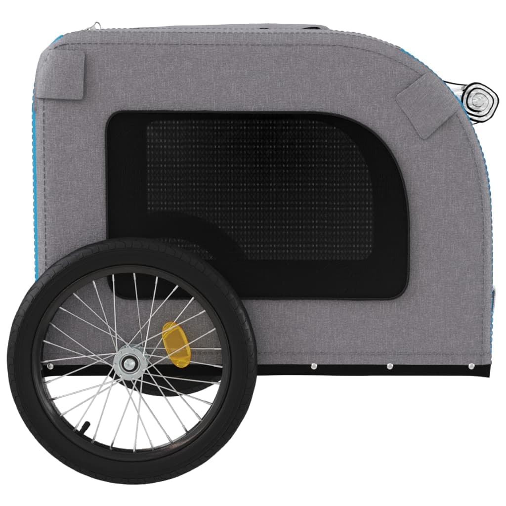 Rimorchio da Bici per Animali Blu e Grigio Oxford e Ferro — miniatura 6 di 12