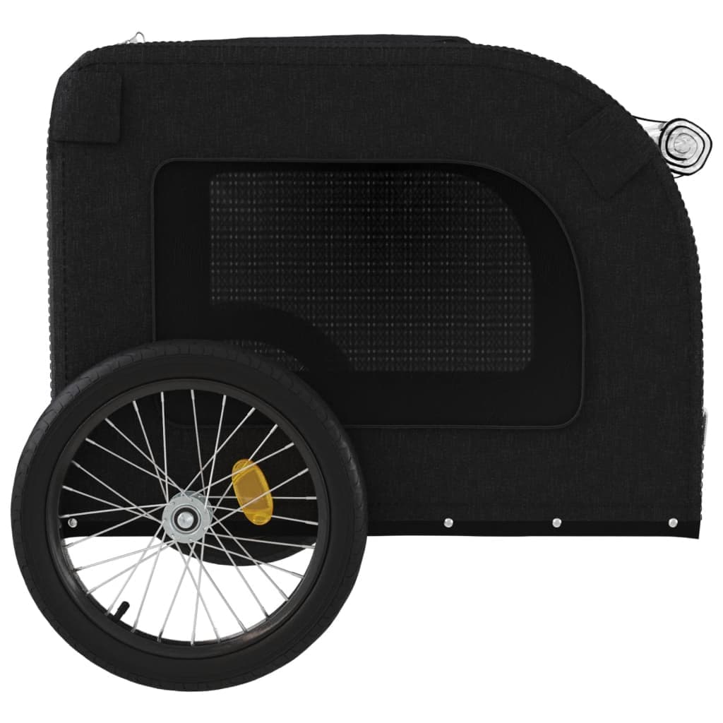 Rimorchio da Bici per Animali Nero Oxford e Ferro — miniatura 6 di 12