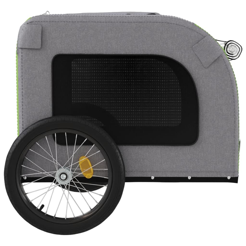 Rimorchio da Bici per Animali Verde e Grigio Oxford e Ferro — miniatura 6 di 12
