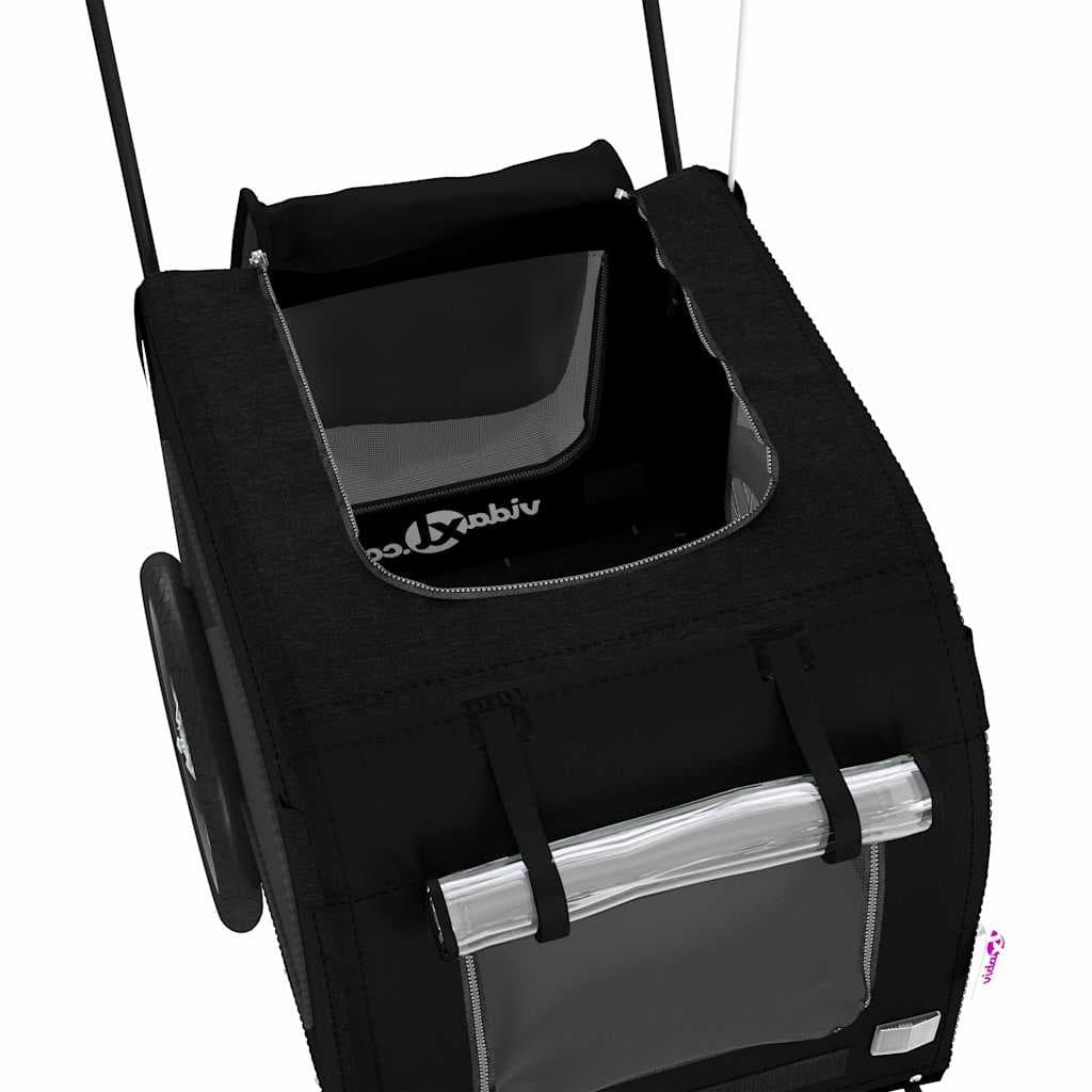 Rimorchio per bicicletta per animali domestici Nero — miniatura 6 di 10