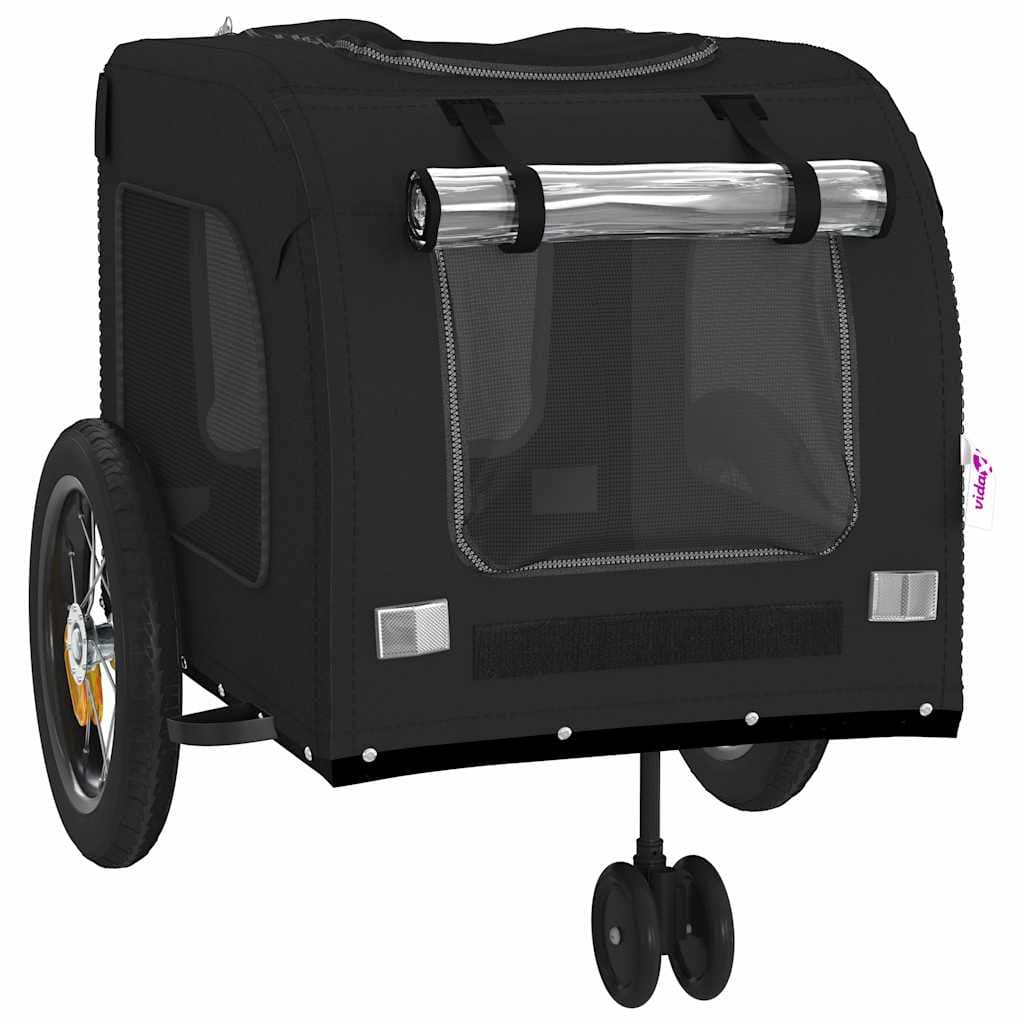 Rimorchio per bicicletta per animali domestici Nero — miniatura 8 di 10