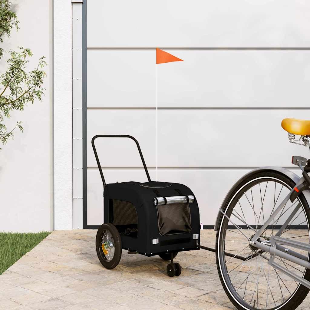 Rimorchio per bicicletta per animali domestici Nero — miniatura 1 di 10