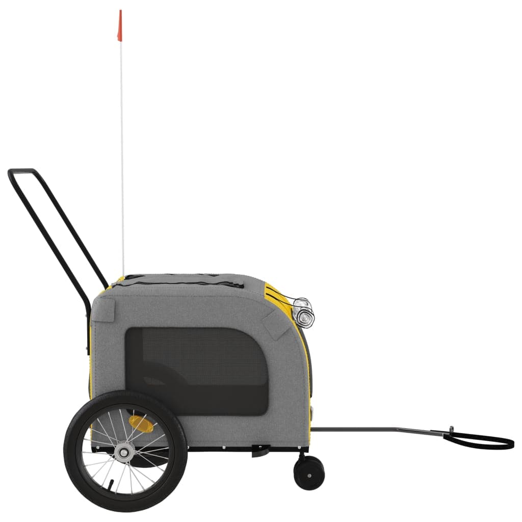 Rimorchio da Bici per Animali Giallo e Grigio Oxford e Ferro — miniatura 5 di 12