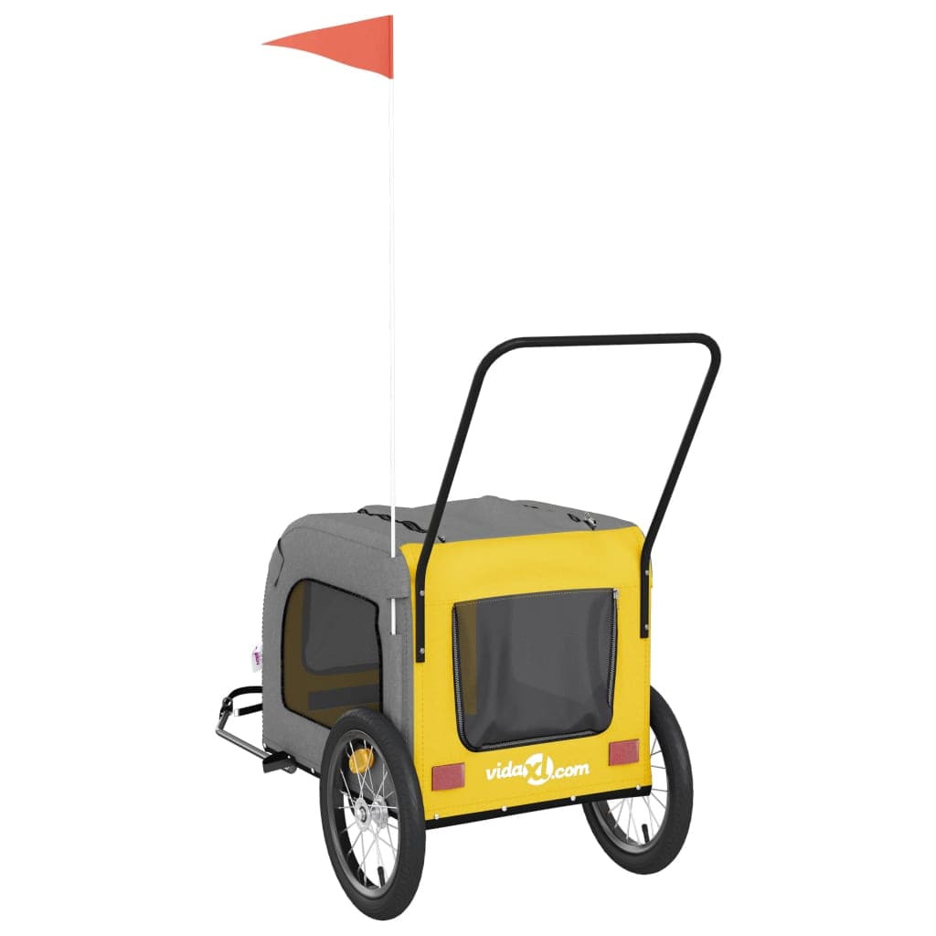 Rimorchio da Bici per Animali Giallo e Grigio Oxford e Ferro — miniatura 7 di 12
