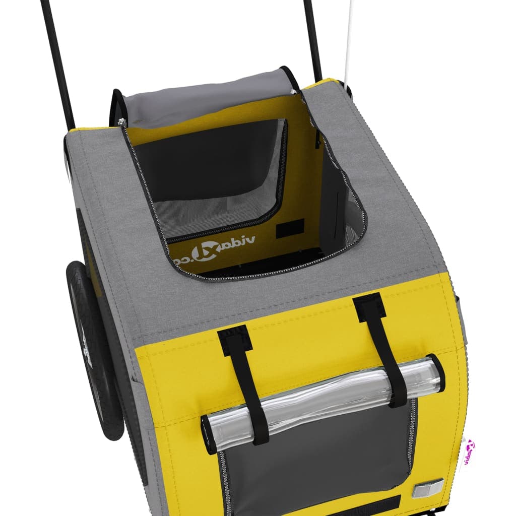 Rimorchio da Bici per Animali Giallo e Grigio Oxford e Ferro — miniatura 9 di 12