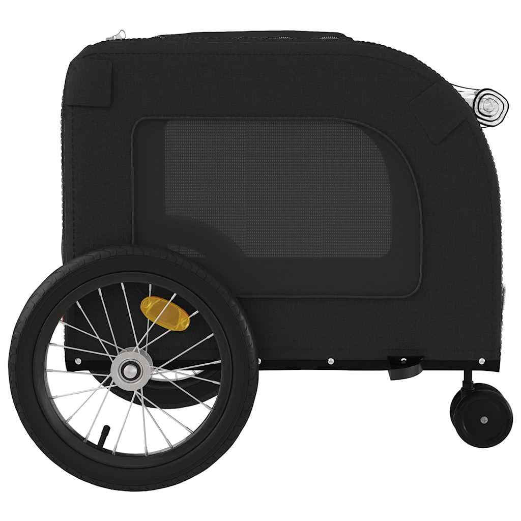 Rimorchio da Bici per Animali Nero Oxford e Ferro — miniatura 6 di 12
