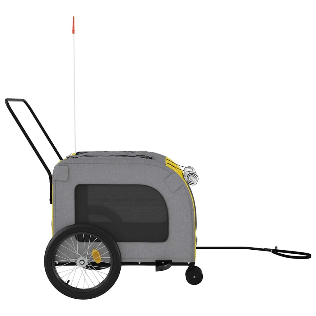 Rimorchio da Bici per Animali Giallo e Grigio Oxford e Ferro — miniatura 5 di 12
