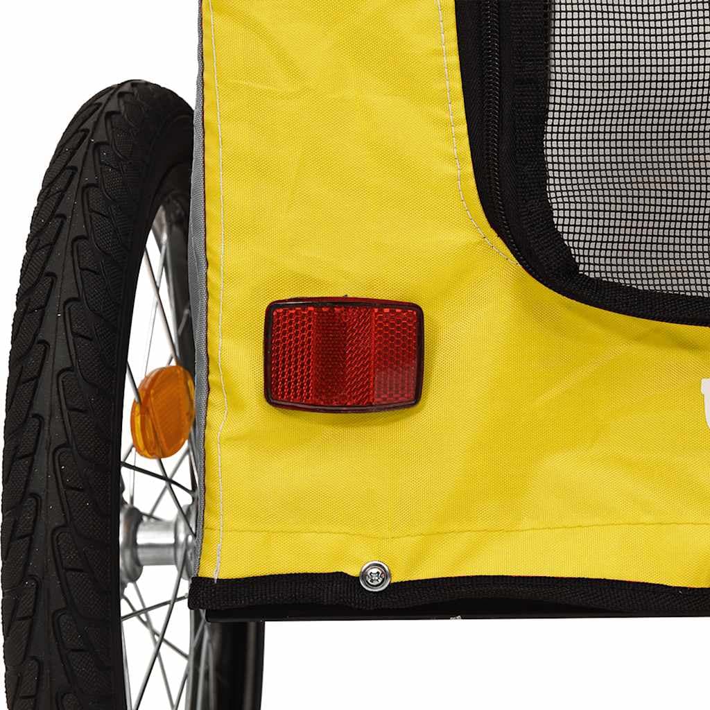 Rimorchio da Bici per Animali Giallo e Grigio Oxford e Ferro — miniatura 10 di 12